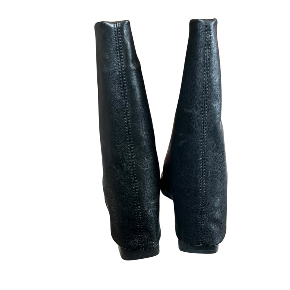 Steve Madden 7.5 Fallon Foldover Black Leather Boots Contemporary Urban - Picture 4 of 11